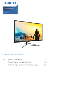 Bruksanvisning Philips 326M6VJRMB LCD skärm