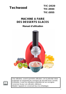 Mode d’emploi Techwood TIC-2044 Machine à glace