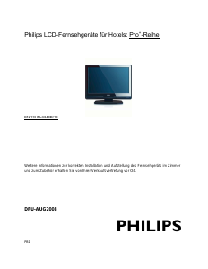 Bedienungsanleitung Philips 19HFL3340D LCD fernseher