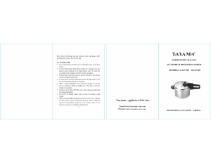 Handleiding Tayama A26-09-80 Snelkookpan