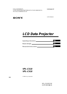 Manual Sony VPL-CS10 Projector