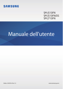 Manuale Samsung SM-J510FN Galaxy J5 Telefono cellulare