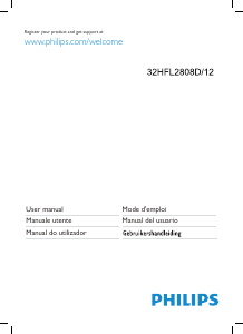 Manual de uso Philips 32HFL2808D Televisor de LCD