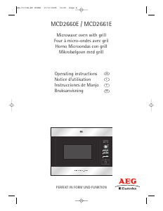 Mode d’emploi AEG-Electrolux MCD2661E-W Micro-onde