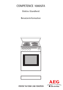 Bedienungsanleitung AEG-Electrolux Competence 10005FA-W Herd