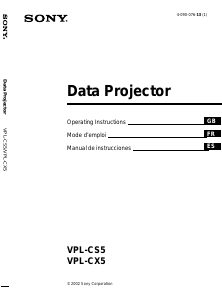 Manual de uso Sony VPL-CX5 Proyector