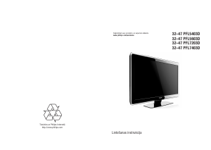 Rokasgrāmata Philips 32PFL5403D Šķidro kristālu televizors