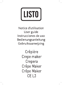 Handleiding Listo CE L3 Crepemaker