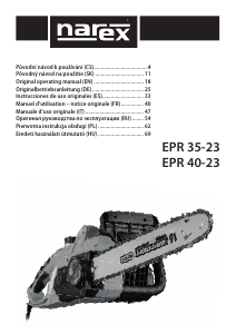Manuale Narex EPR 35-23 Motosega