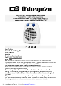 Manual de uso Orbegozo FHA 7051 Calefactor