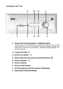 Manual de uso Otsein-Hoover OHFT 558 Lavadora