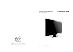 Vadovas Philips 32PFL7603D Skystakristalis televizorius