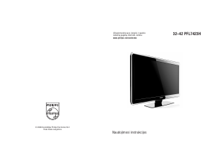 Vadovas Philips 42PFL7423H Skystakristalis televizorius