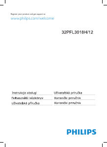Manuál Philips 32PFL3018H LED televize