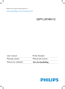 Manual de uso Philips 32PFL3018H Televisor de LED