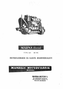 Bruksanvisning Marna M4 Båtmotor