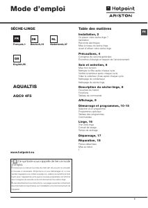 Handleiding Hotpoint-Ariston AQC9 4F5 Aqualtis Wasdroger