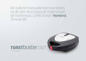 Kullanım kılavuzu Homend ToastBuster 1307 Izgara tost makinesi
