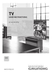 Bedienungsanleitung Grundig 42 VLE 8510 SL LCD fernseher