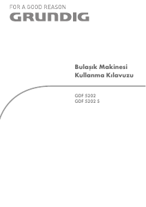 Kullanım kılavuzu Grundig GDF 5202 Bulaşık makinesi