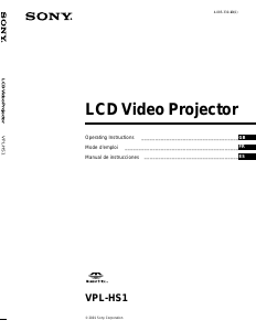 Manual de uso Sony VPL-HS1 Proyector