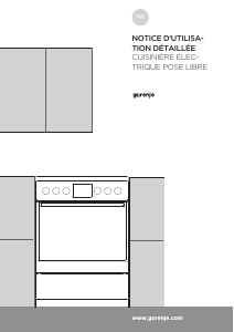 Mode d’emploi Gorenje EI637E111WK2 Cuisinière