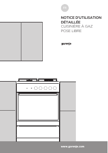 Mode d’emploi Gorenje G611E10WKA Cuisinière