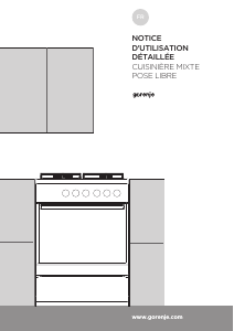 Mode d’emploi Gorenje K627E112WKD Cuisinière