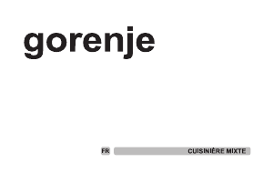 Mode d’emploi Gorenje K52290AW1 Cuisinière