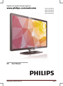 Handleiding Philips 40HFL5573D LED televisie