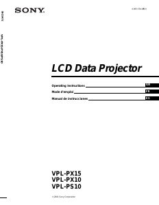 Manual Sony VPL-PX10 Projector
