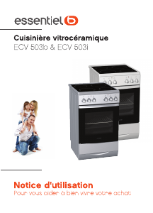 Mode d’emploi Essentiel B ECV 503i Cuisinière
