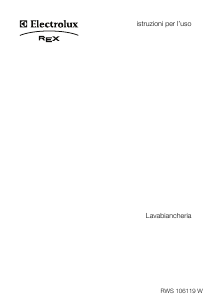 Manuale Electrolux-Rex RWS106119W Lavatrice