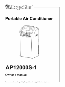 Handleiding EdgeStar AP12000S-1 Airconditioner