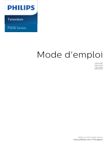 Mode d’emploi Philips 43PUS7506 Téléviseur LED