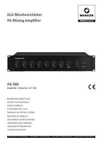 Manuale Monacor PA-900 Amplificatore