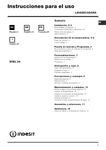 Mode d’emploi Indesit WIDL 86(EX) Lave-linge séchant