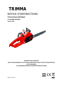 Mode d’emploi Trimma GY9303 Tronçonneuse