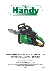 Manual The Handy THPCS16 Chainsaw