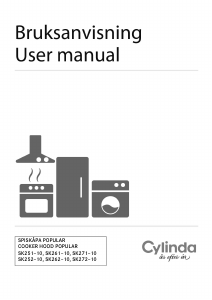 Bruksanvisning Cylinda Popular SK251-10 Köksfläkt