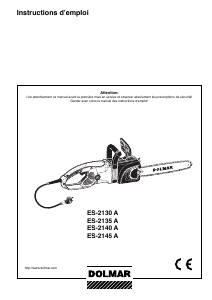 Mode d’emploi Dolmar ES-2145 A Tronçonneuse