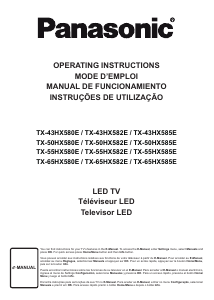 Mode d’emploi Panasonic TX-50HX580EZ Téléviseur LED