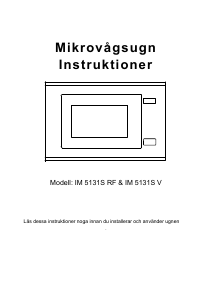 Bruksanvisning Cylinda IM 5131S V Mikrovågsugn
