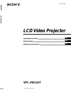 Manual Sony VPL-VW11HT Projector