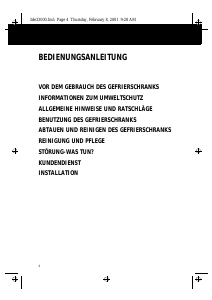 Bedienungsanleitung Whirlpool AFB 125/H Gefrierschrank