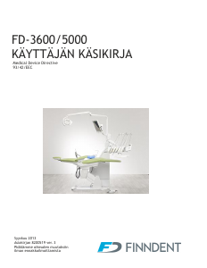 Käyttöohje Finndent FD-3600 Hammaslääkärin tuoli