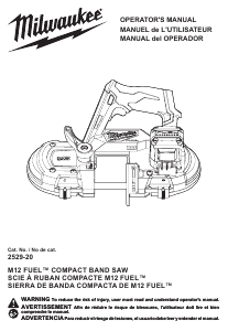 Manual de uso Milwaukee 2529-20 Sierra de cinta