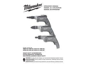 Manual Milwaukee 6580-20 Screw Driver