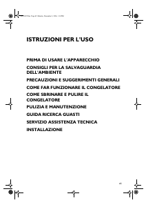 Manuale Whirlpool AFB 601 Congelatore