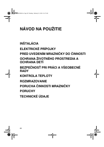 Návod Whirlpool AFE 965/B Mraznička